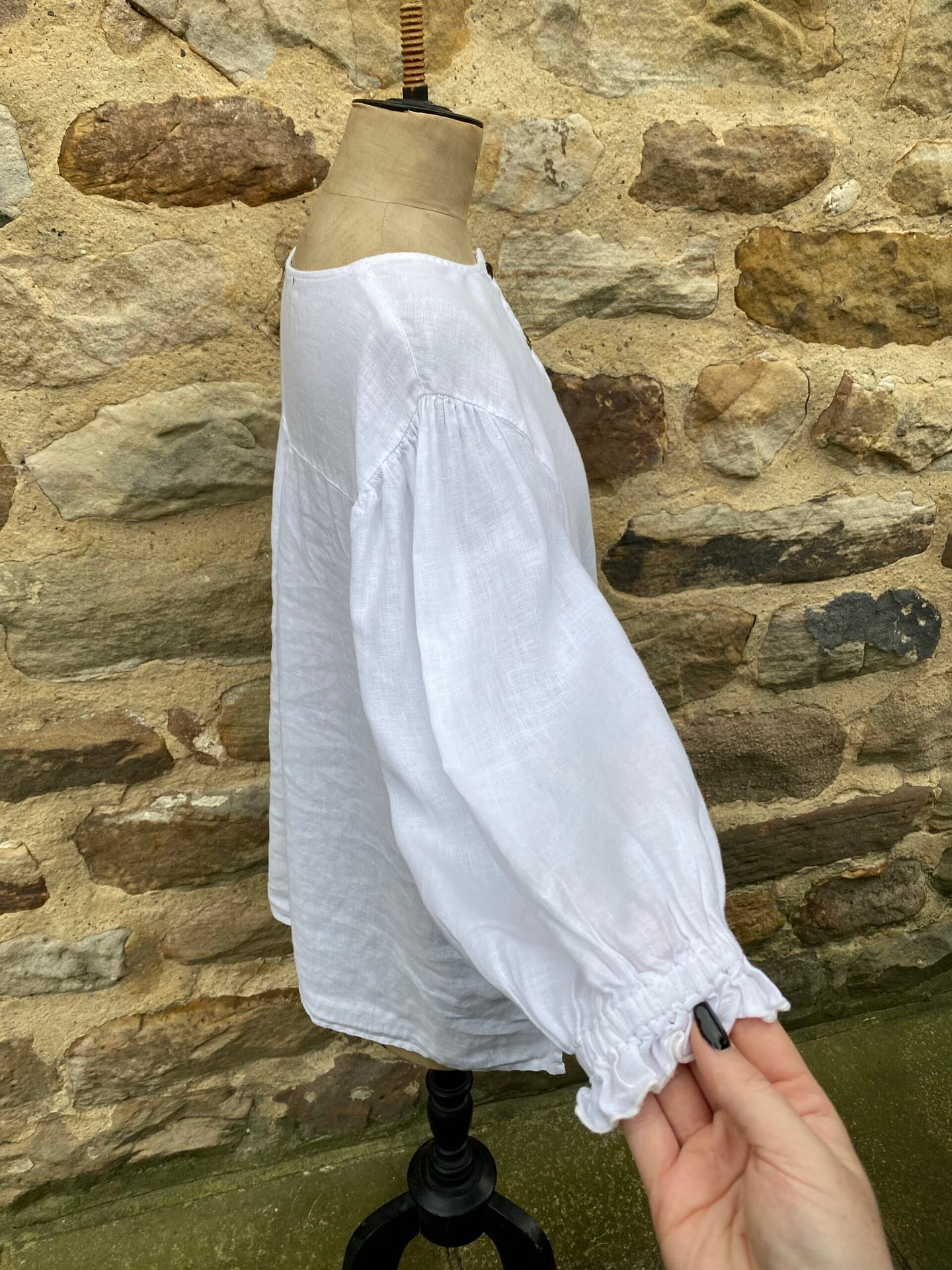 Zara White Linen Blouse