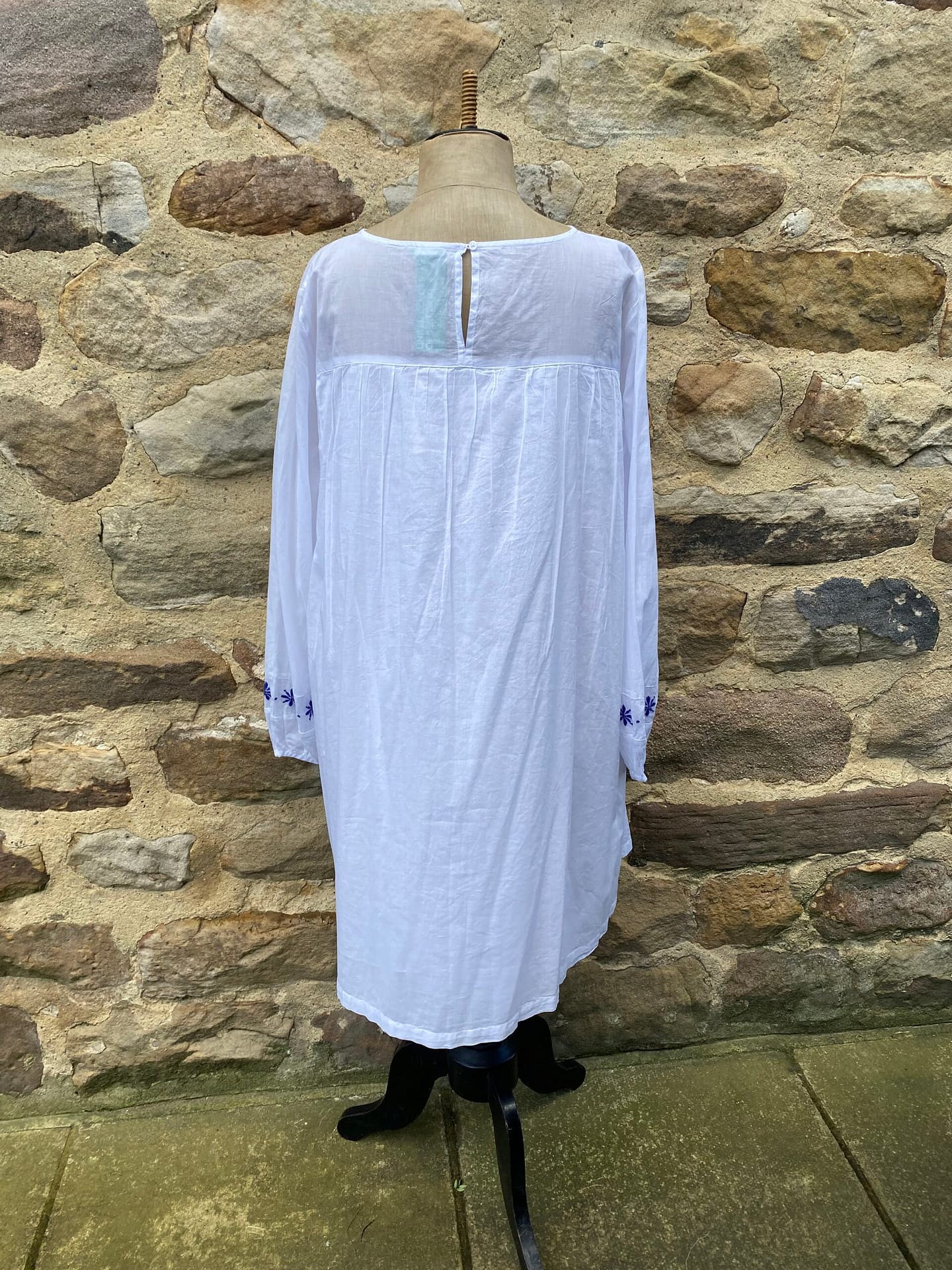 White Birch Printed Smocked Sleeveless Dress