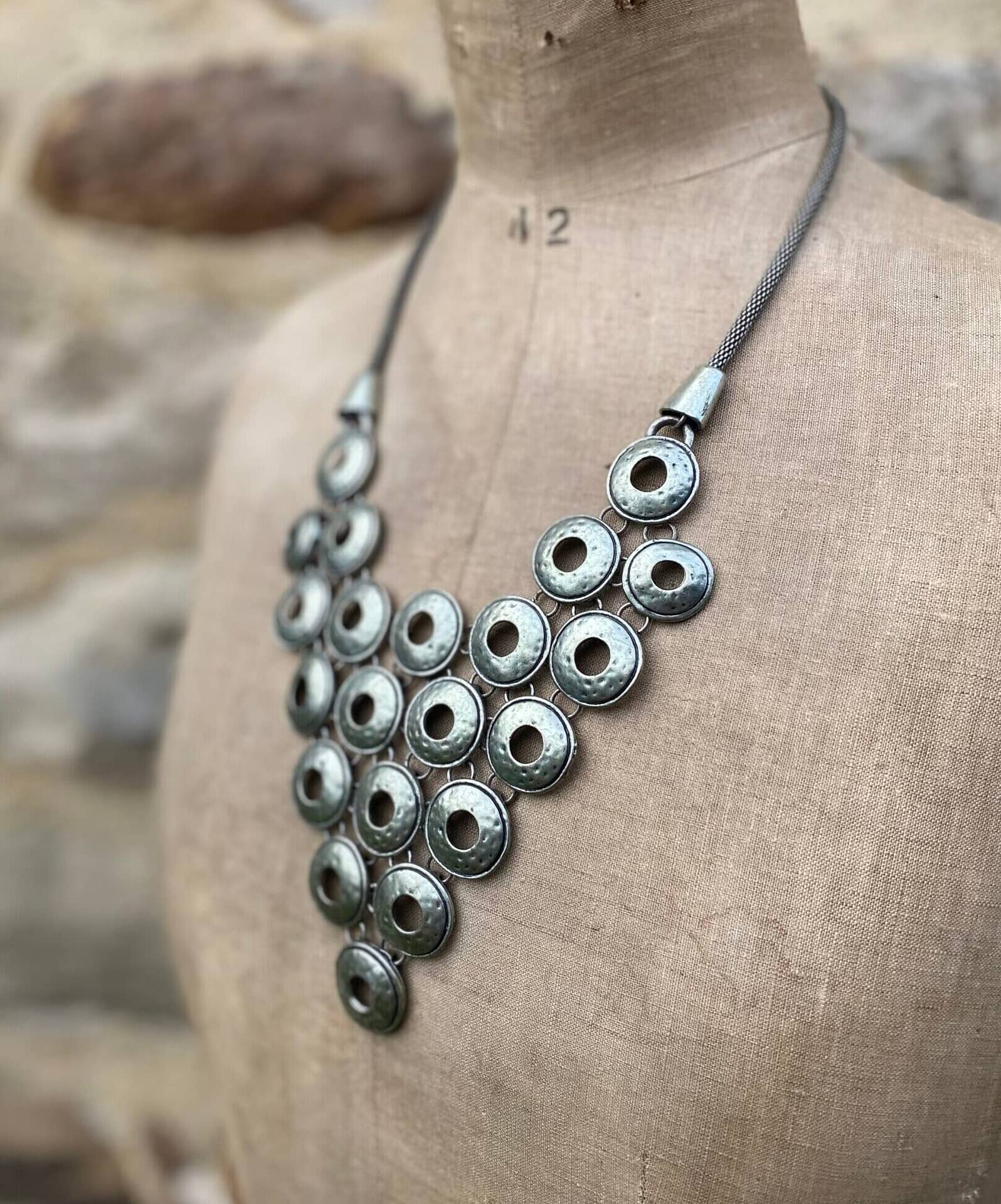 Silver cheap statement necklace