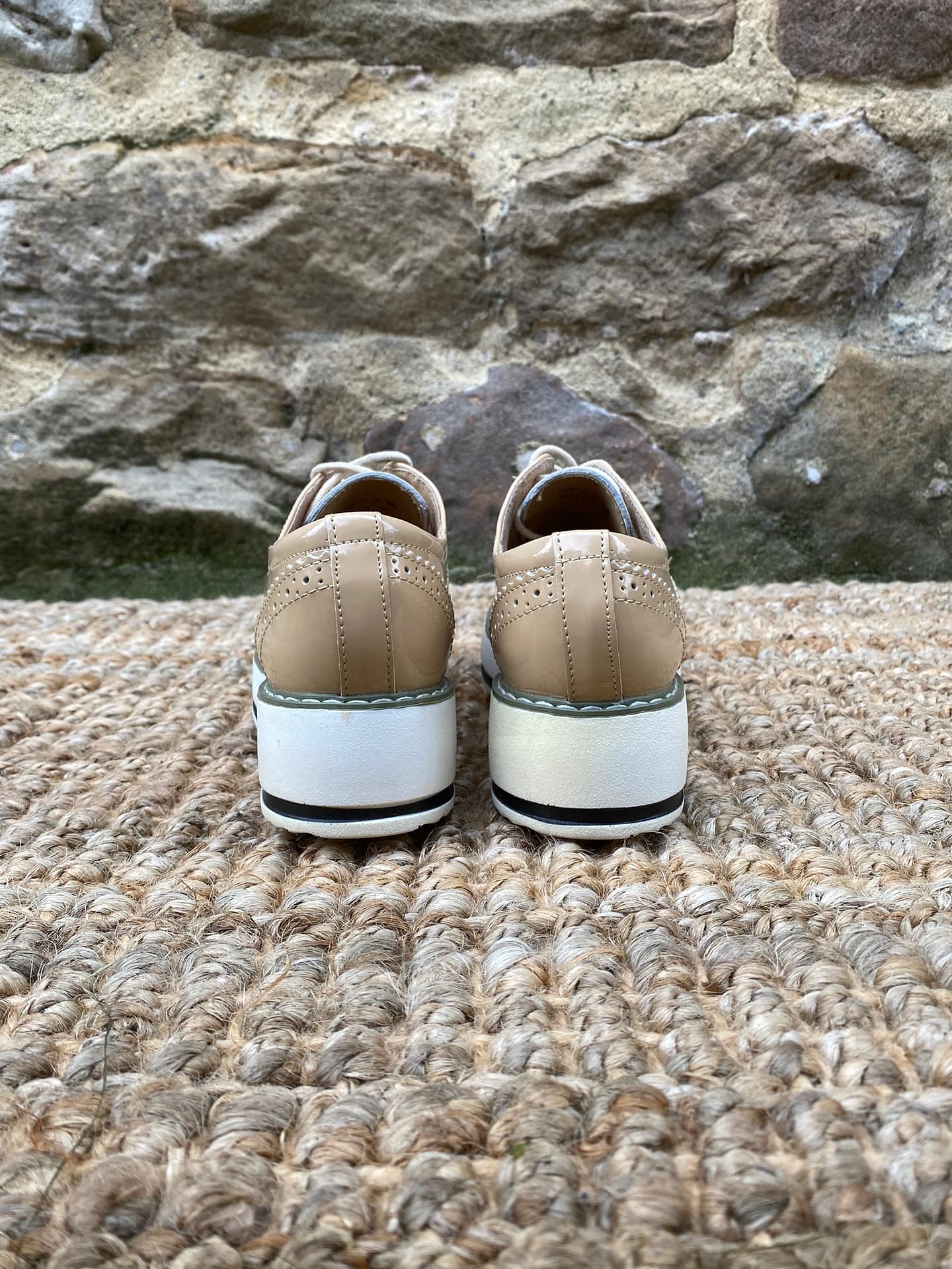 Nude platform oxfords shop
