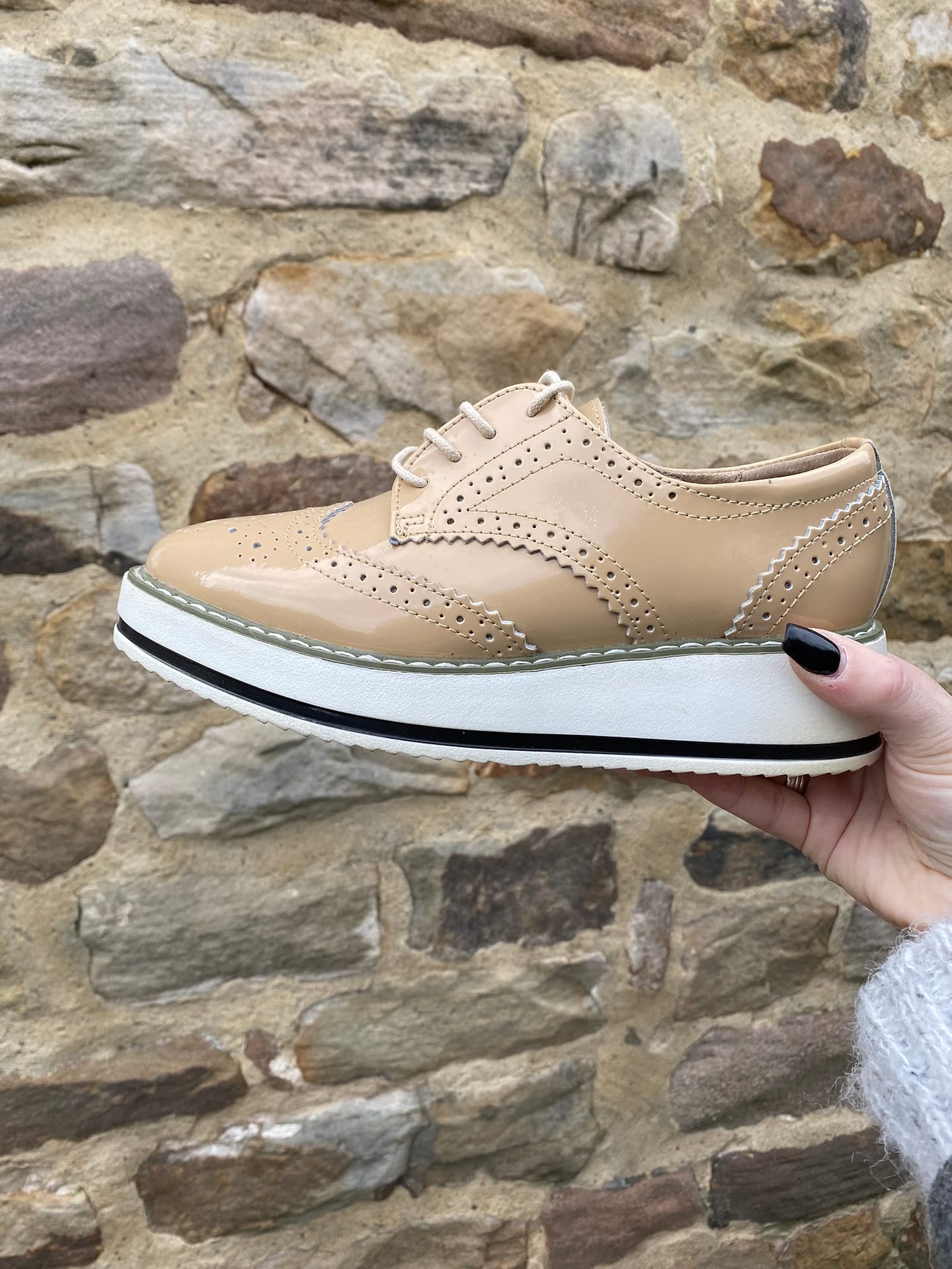 Womens nude brogues outlet