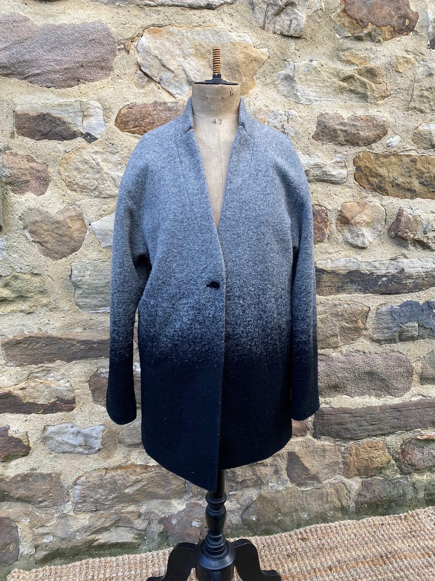 Superdry Wool Blend Ombre Cocoon Coat